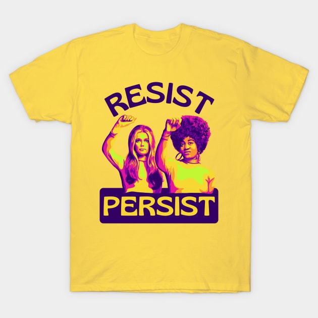 Gloria Steinem and Angela Davis Portrait T-Shirt by Slightly Unhinged